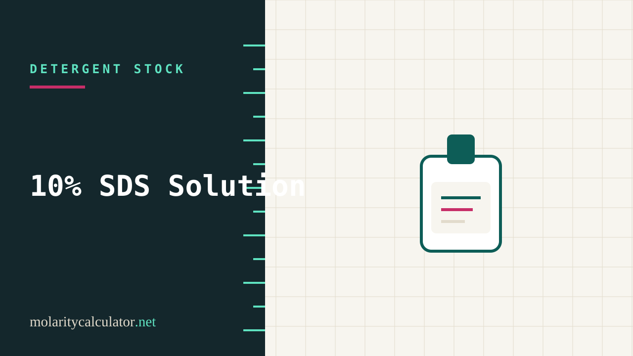 10% (w/v) SDS Solution Recipe